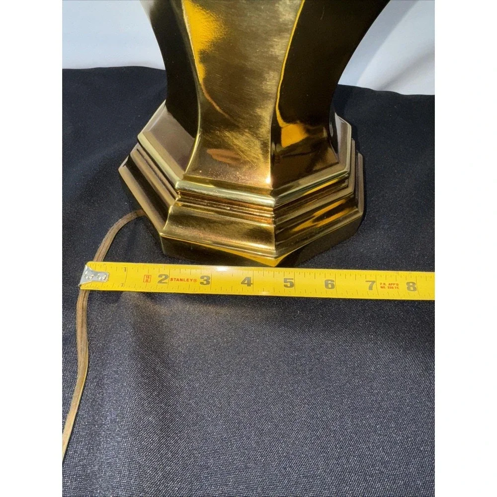 MCM Brass Ginger Jar Lamp Solid/Heavy 15 lbs 29